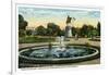 Boston, MA - Maid of the Mist Fountain, Washington Statue, Public Garden View-Lantern Press-Framed Art Print