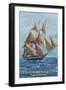 Boston, MA, Old Ironsides, USS Constitution-Lantern Press-Framed Art Print