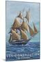 Boston, MA, Old Ironsides, USS Constitution-Lantern Press-Mounted Art Print