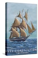 Boston, MA, Old Ironsides, USS Constitution-Lantern Press-Stretched Canvas