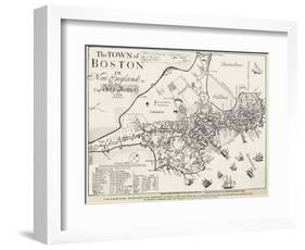 Boston Map, 1722-George G. Smith-Framed Giclee Print