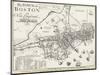 Boston Map, 1722-George G. Smith-Mounted Giclee Print