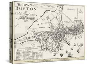 Boston Map, 1722-George G. Smith-Stretched Canvas