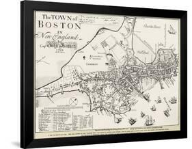 Boston Map, 1722-George G. Smith-Framed Giclee Print