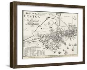 Boston Map, 1722-George G. Smith-Framed Giclee Print