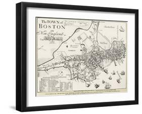 Boston Map, 1722-George G. Smith-Framed Giclee Print