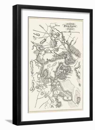 Boston: Map, 1775-1776-null-Framed Giclee Print