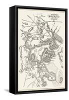 Boston: Map, 1775-1776-null-Framed Stretched Canvas