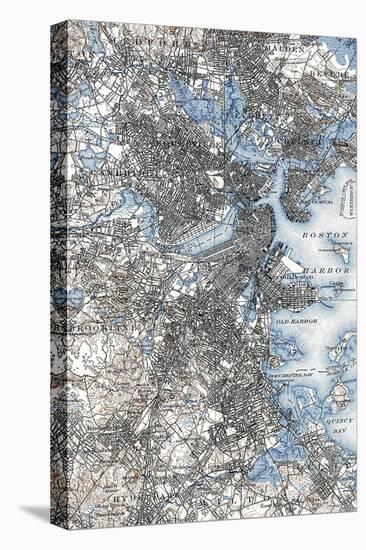 Boston Map, 1903-null-Stretched Canvas