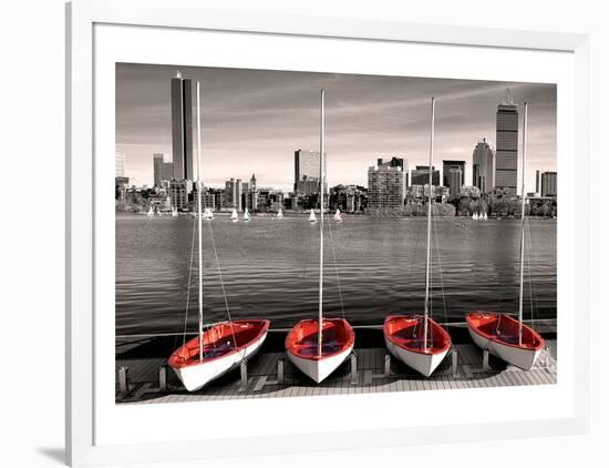 Boston Marina-null-Framed Art Print