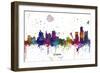 Boston Mass Skyline MCLR 1-Marlene Watson-Framed Giclee Print