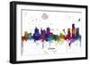 Boston Mass Skyline MCLR 1-Marlene Watson-Framed Giclee Print