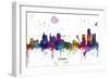 Boston Mass Skyline MCLR 1-Marlene Watson-Framed Giclee Print