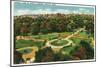 Boston, Massachusetts - Aerial View of the Public Gardens No. 2-Lantern Press-Mounted Art Print