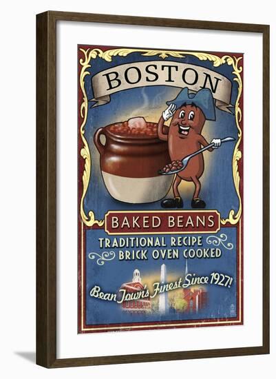 Boston, Massachusetts - Baked Beans-Lantern Press-Framed Art Print