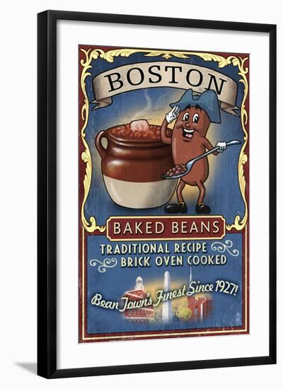 Boston, Massachusetts - Baked Beans-Lantern Press-Framed Art Print