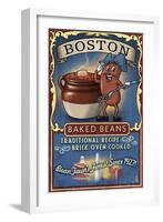 Boston, Massachusetts - Baked Beans-Lantern Press-Framed Art Print