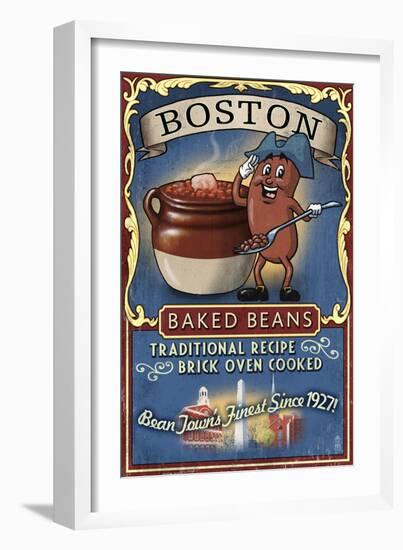 Boston, Massachusetts - Baked Beans-Lantern Press-Framed Art Print