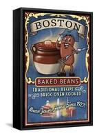 Boston, Massachusetts - Baked Beans-Lantern Press-Framed Stretched Canvas