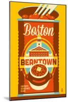 Boston, Massachusetts - Beantown-Lantern Press-Mounted Art Print