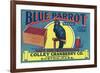 Boston, Massachusetts, Blue Parrot Brand Cape Cod Cranberry Label-Lantern Press-Framed Premium Giclee Print