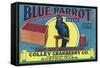 Boston, Massachusetts, Blue Parrot Brand Cape Cod Cranberry Label-Lantern Press-Framed Stretched Canvas