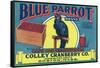 Boston, Massachusetts, Blue Parrot Brand Cape Cod Cranberry Label-Lantern Press-Framed Stretched Canvas