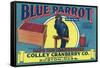 Boston, Massachusetts, Blue Parrot Brand Cape Cod Cranberry Label-Lantern Press-Framed Stretched Canvas