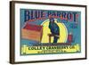 Boston, Massachusetts, Blue Parrot Brand Cape Cod Cranberry Label-Lantern Press-Framed Art Print