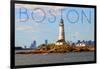 Boston, Massachusetts - Boston Light (#2)-Lantern Press-Framed Art Print