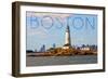 Boston, Massachusetts - Boston Light (#2)-Lantern Press-Framed Art Print