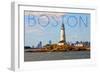 Boston, Massachusetts - Boston Light (#2)-Lantern Press-Framed Art Print