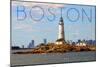 Boston, Massachusetts - Boston Light (#2)-Lantern Press-Mounted Art Print