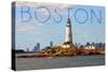 Boston, Massachusetts - Boston Light (#2)-Lantern Press-Stretched Canvas