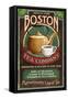 Boston, Massachusetts - Boston Tea-Lantern Press-Framed Stretched Canvas