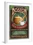 Boston, Massachusetts - Boston Tea-Lantern Press-Framed Art Print