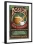 Boston, Massachusetts - Boston Tea-Lantern Press-Framed Art Print