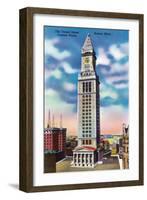 Boston, Massachusetts - Exterior View of US Custom House-Lantern Press-Framed Art Print