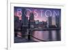 Boston, Massachusetts - Fan Pier at Sunset-Lantern Press-Framed Art Print