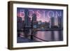 Boston, Massachusetts - Fan Pier at Sunset-Lantern Press-Framed Art Print