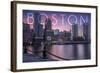 Boston, Massachusetts - Fan Pier at Sunset-Lantern Press-Framed Art Print