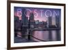 Boston, Massachusetts - Fan Pier at Sunset-Lantern Press-Framed Premium Giclee Print
