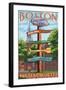 Boston, Massachusetts - Freedom Trail Sign Destinations-Lantern Press-Framed Art Print