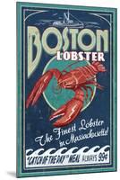 Boston, Massachusetts - Lobster-Lantern Press-Mounted Art Print