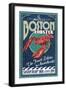 Boston, Massachusetts - Lobster-Lantern Press-Framed Art Print