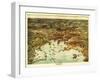 Boston, Massachusetts - Panoramic Map No. 1-Lantern Press-Framed Art Print