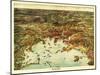 Boston, Massachusetts - Panoramic Map No. 1-Lantern Press-Mounted Art Print