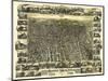 Boston, Massachusetts - Panoramic Map-Lantern Press-Mounted Art Print