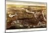 Boston, Massachusetts - Panoramic Map-Lantern Press-Mounted Art Print