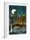 Boston, Massachusetts - Retro Skyline (no text)-Lantern Press-Framed Premium Giclee Print